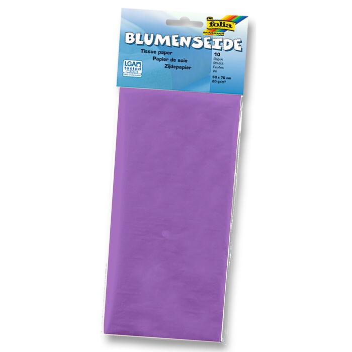 FOLIA Blumenseide 50 x 70 cm 5 Bögen violett
