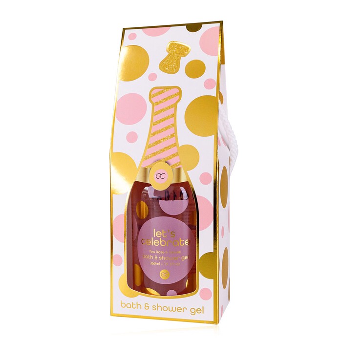 Bade- & Duschgel Let's Celebrate in Flasche 360 ml rosa/gold