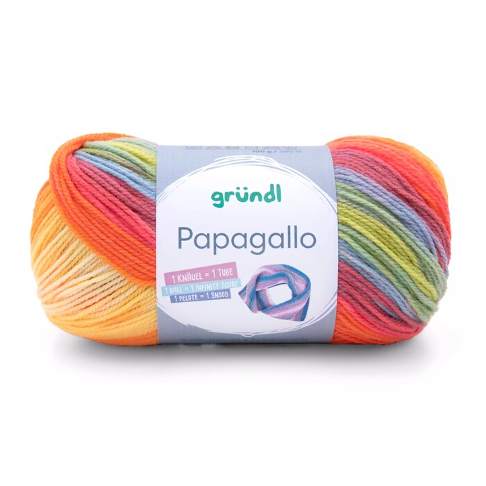 GRÜNDL Garn Papagallo 100g orange/rot/olive
