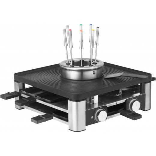 WMF Lumero Gourmet Raclette Grill 3-in-1 Station - Schwarz, Edelstahl
