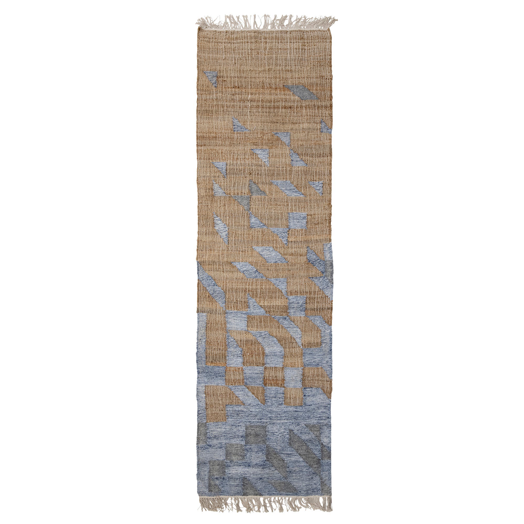 Bloomingville Teppich Jute blau Vikka 75x245cm