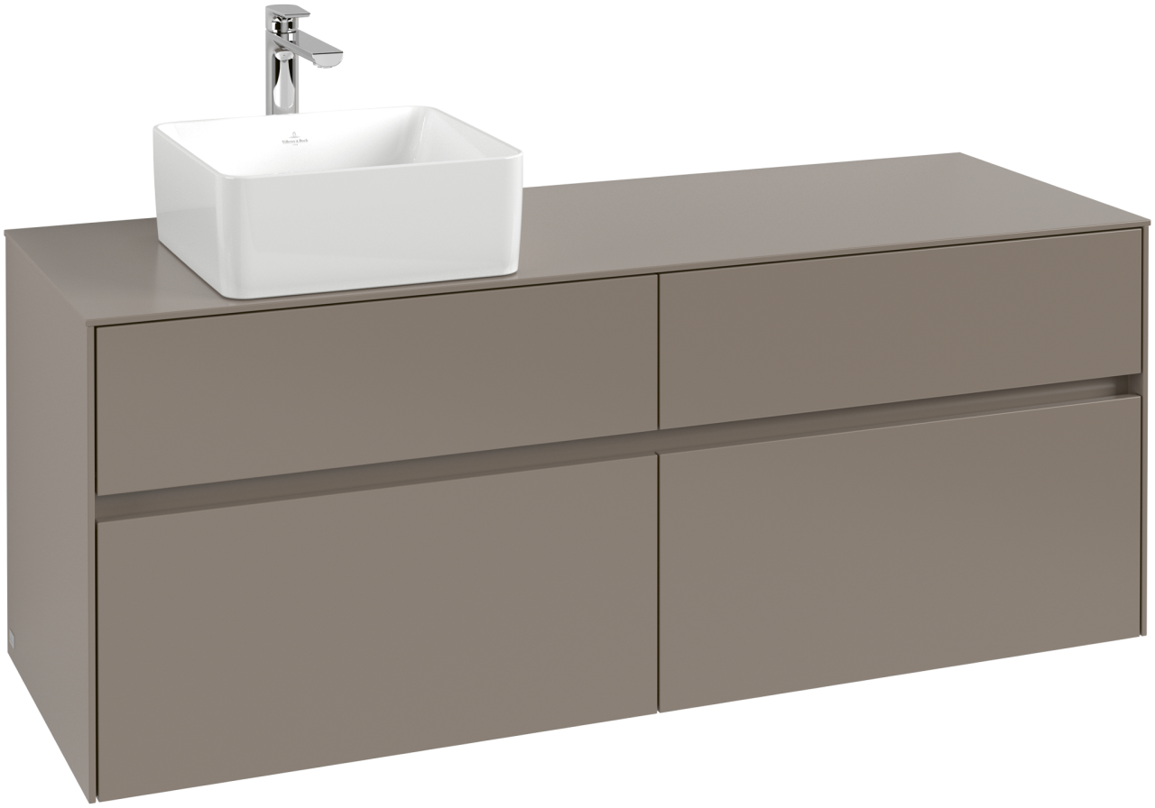 Villeroy & Boch Waschtischunterschrank Collaro C04600 1400x548x500mm 4 Ausz. Waschtisch li Soft Gree C04600AF