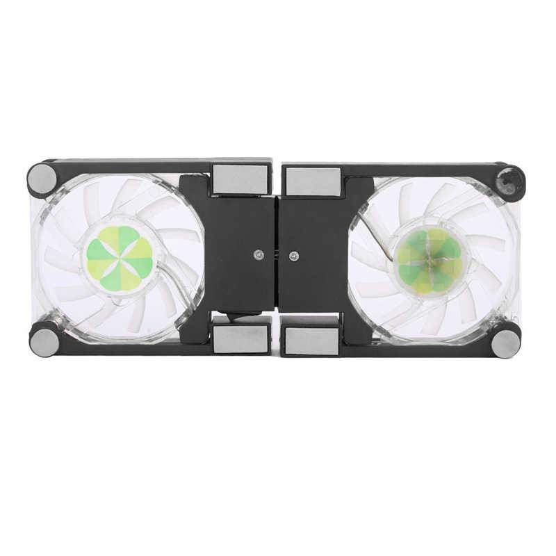 Pads de refroidissement pour ordinateur portable Mini PAD PORT PORTABLAGE PORTABLES DOUBLES VENDULES LED Bleu Light Cahier Notebook Ordinateur Co