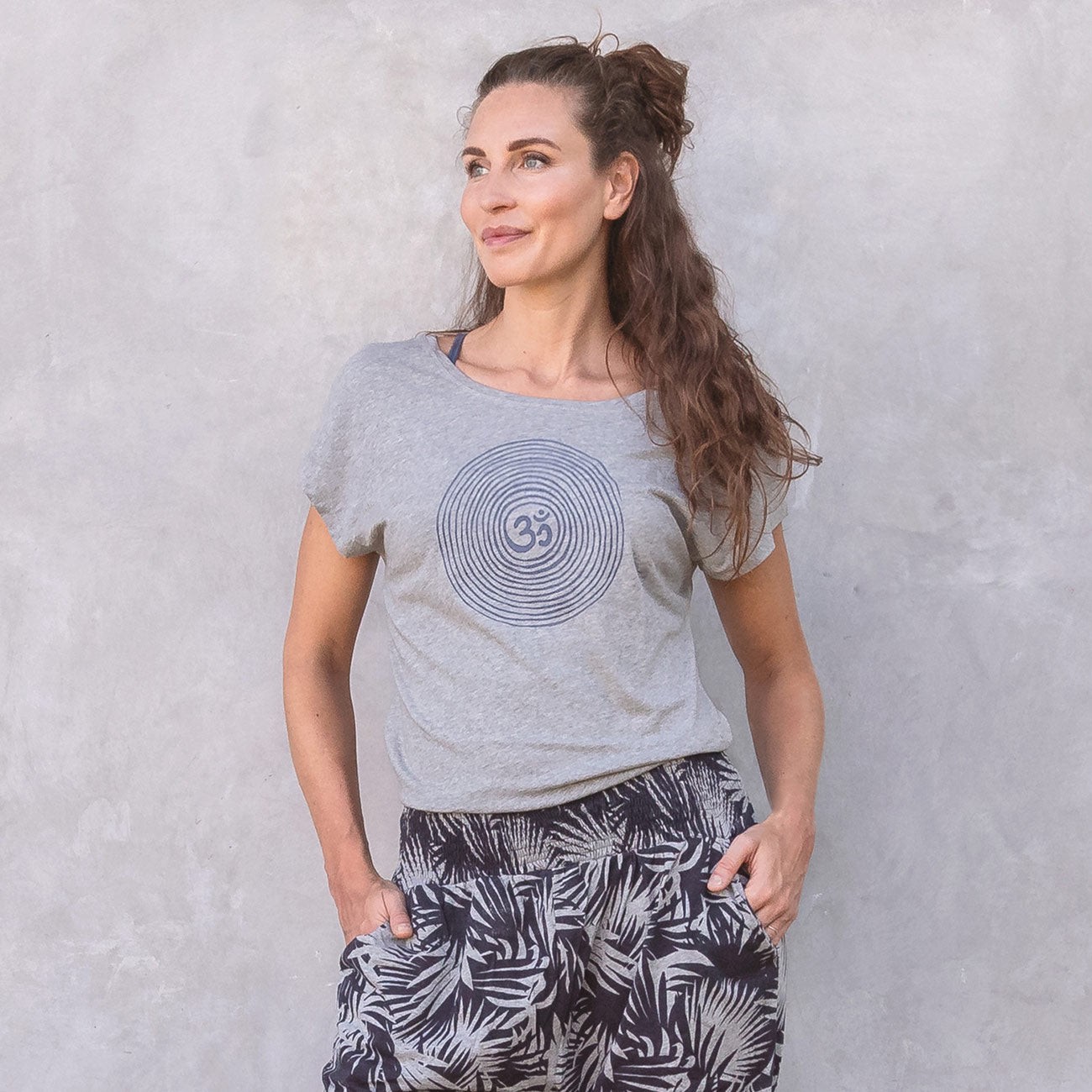 Jaya Organics T-Shirt Om - Grey Melange M