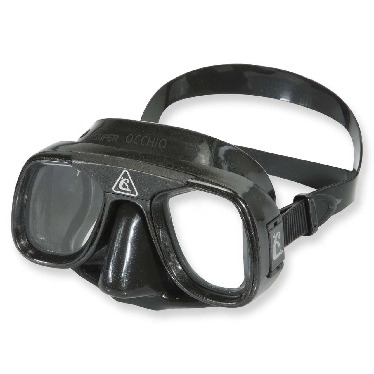 Cressi Superocchio Black - kleine Maske aus schwarzem Silikon