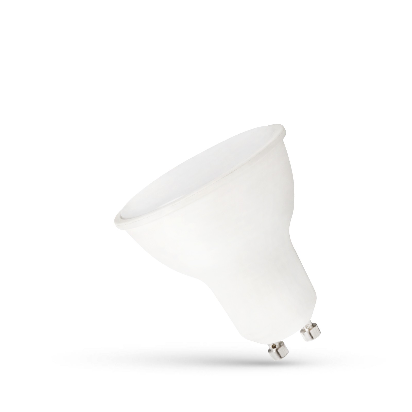 SpectrumLED® GU10 LED Leuchtmittel dimmbar, Strahler kaltweiß 6000K 6W = 60 Watt 500 Lumen 230V Winkel 120º Länge 56 mm