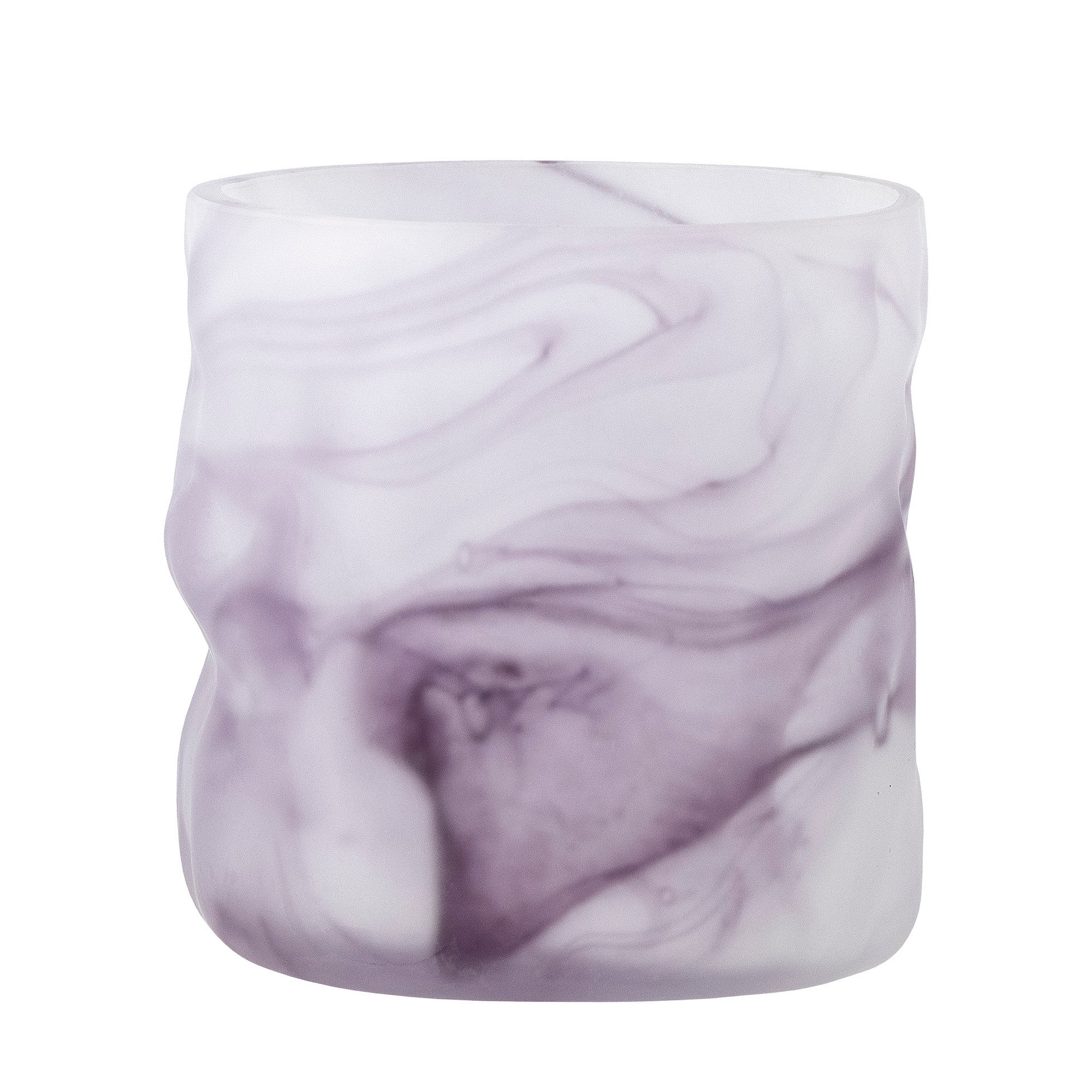 Bloomingville Teelichthalter Glas lila Moore