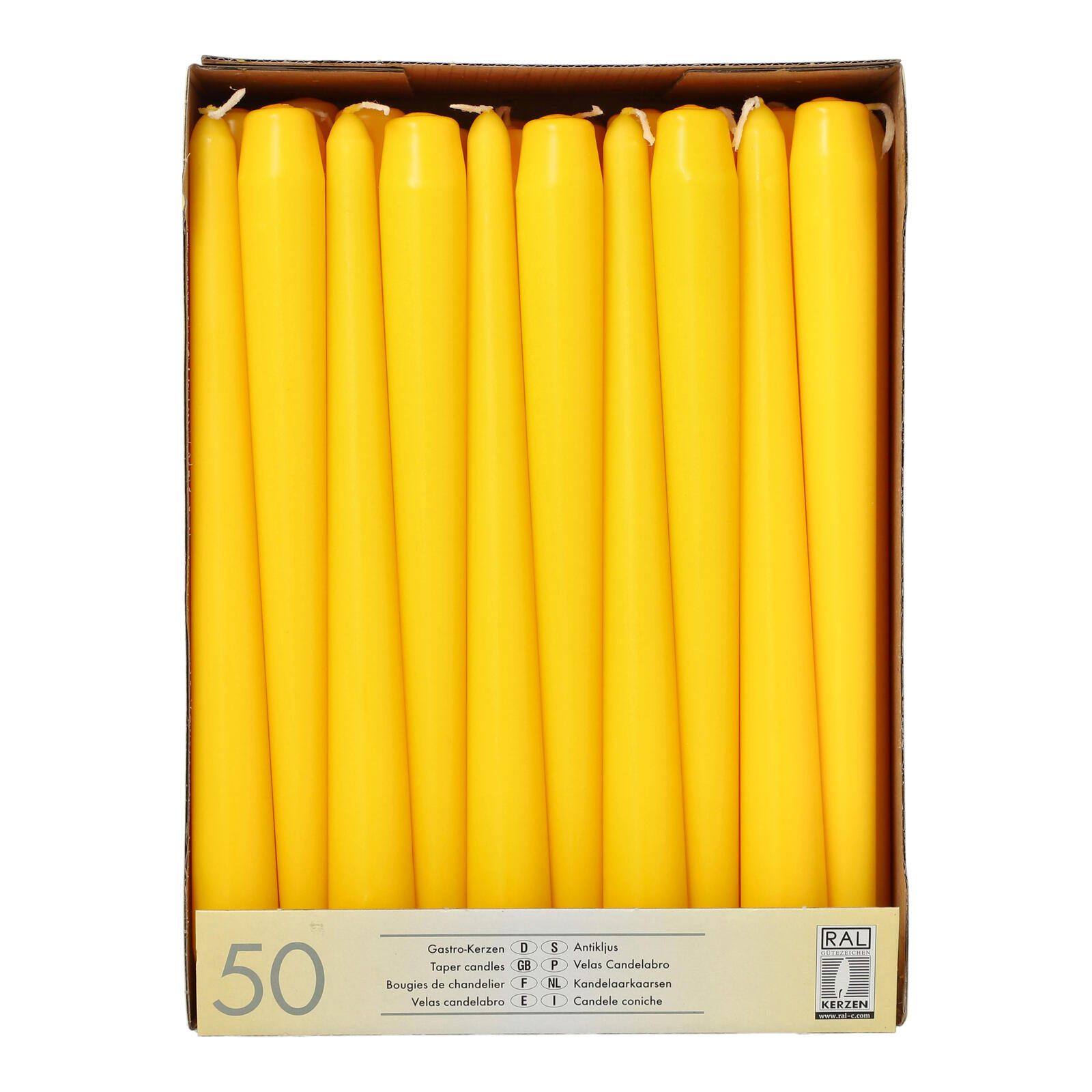 PAPSTAR Kerzen 25 cm gelb