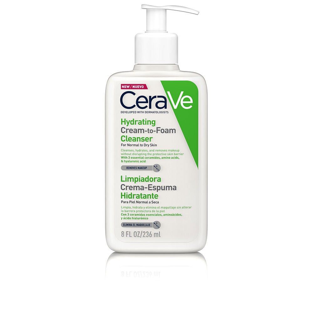 Hydrating CREAM-TO-FOAM cleanser for normal to dry skin 236 ml