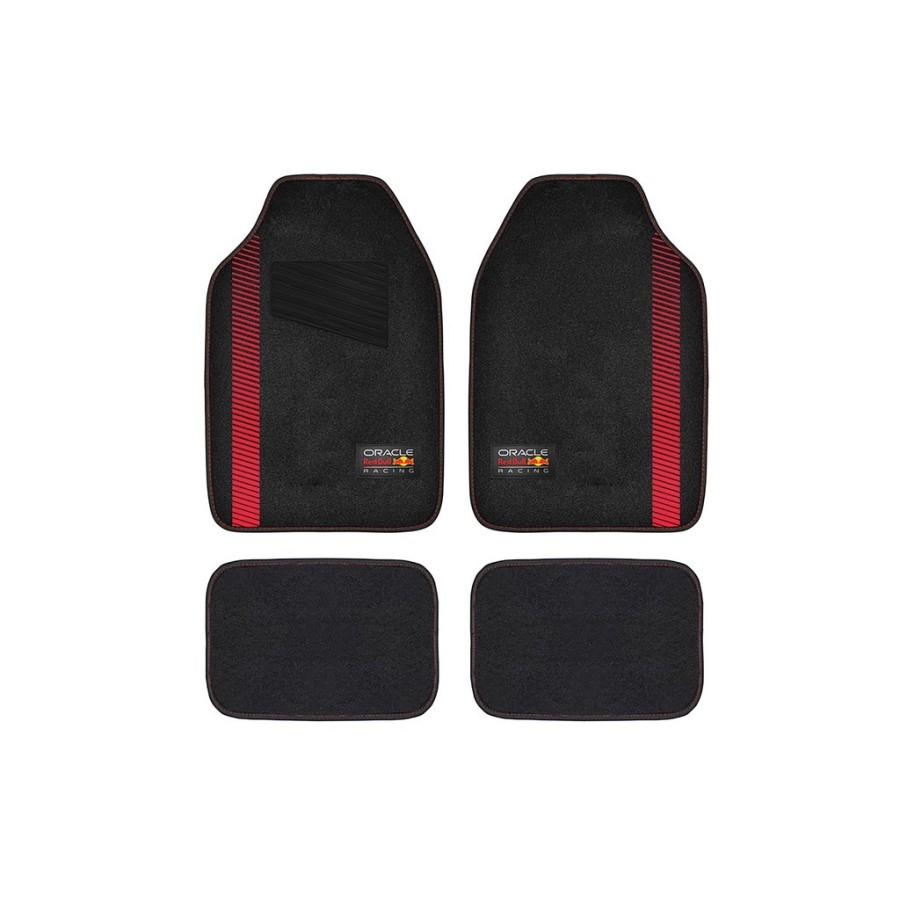 Ensemble de 4 tapis de voiture universels Red Bull Oracle, noir/rouge