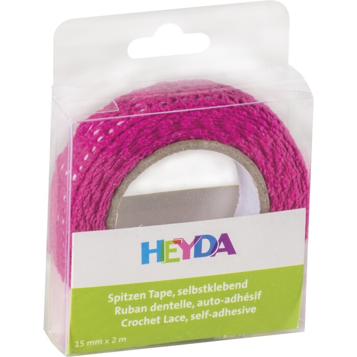 HEYDA Spitzen-Tape 15 mm x 2 m pink