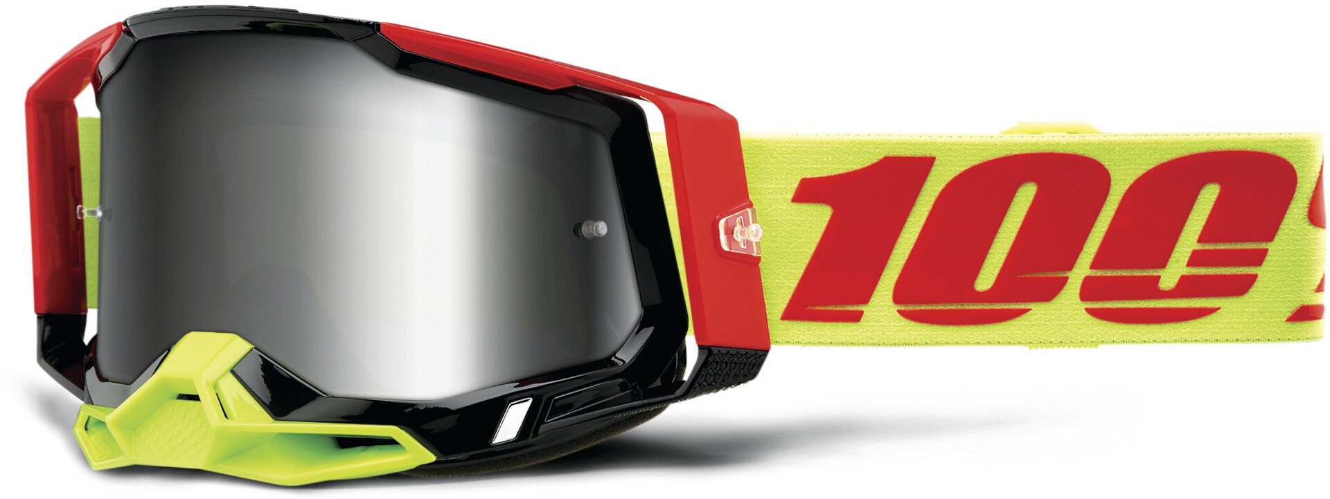 100% Racecraft II Wiz Motocross Brille, rot-gelb für Männer
