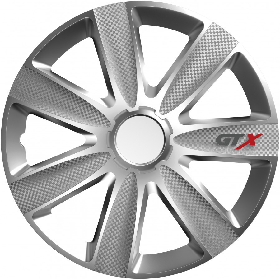 Enjoliveur de roue 4 pièces GTX Carbon Silver 13 pouces