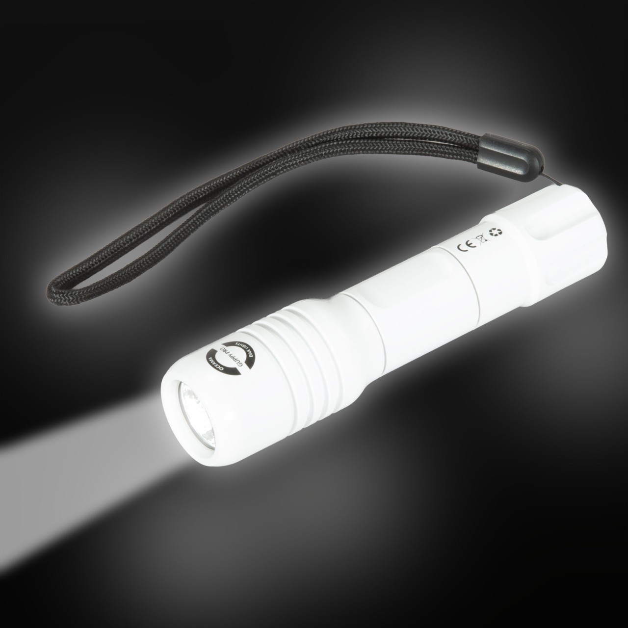 Tauchlampe Oceama Guppy Pro - 720 Lumen mit Zubehör Sonderedition weiß