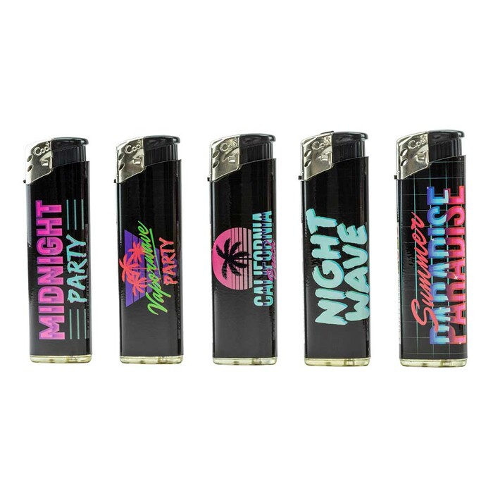 Mehrweg-Piezo-Feuerzeug Cool Neon 1 Stück sortiert auffüllbar bunt