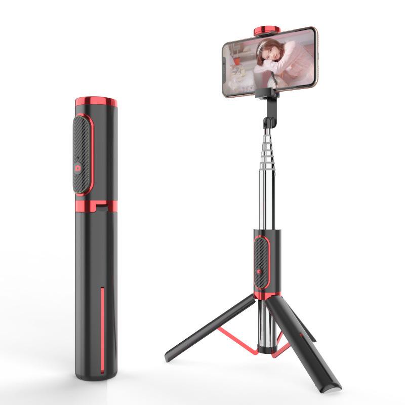 Bluetooth selfie stick integrated desktop mobile phone live broadcast tripod bracket mini portable aluminum alloy mobile phone selfie stick