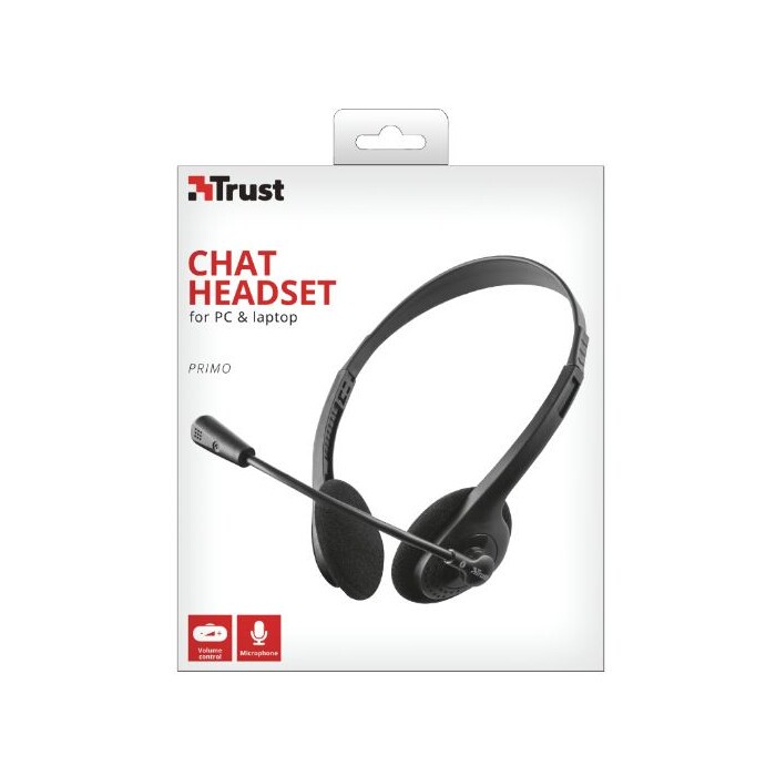 TRUST PRIMO Chat Headset für PC / Laptop schwarz
