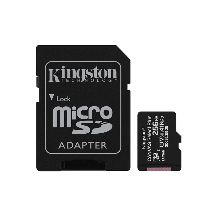 KINGSTON Canvas Select Plus microSD Speicherkarte SDCS2/256GB Class 10 (inkl. SD Adapter)