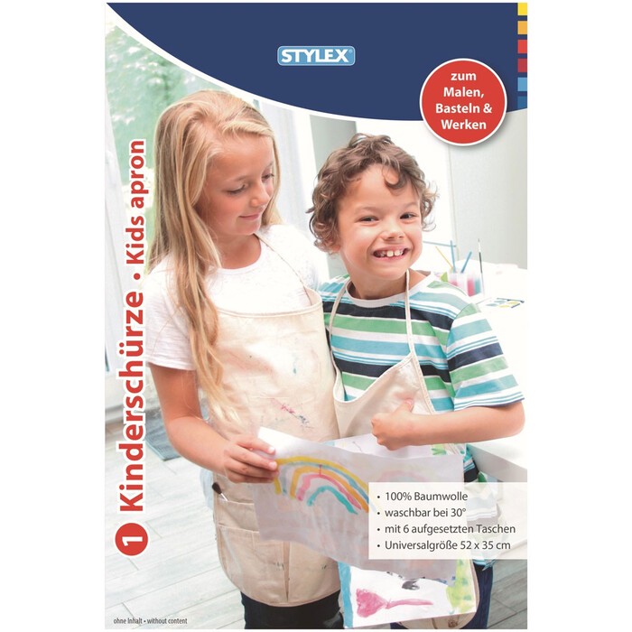 STYLEX Malschürze aus Baumwolle 35 x 50 cm beige