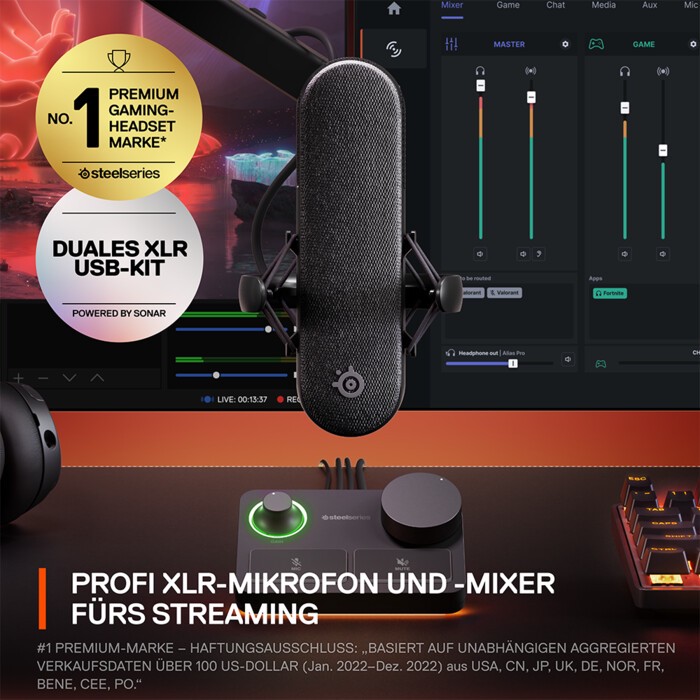 Steelseries Alias Pro Streaming Mikrofon