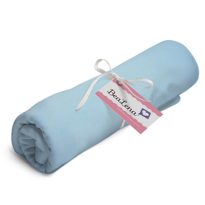 BEALENA Jerseystoff aus Baumwolle Uni 80 x 100 cm hellblau