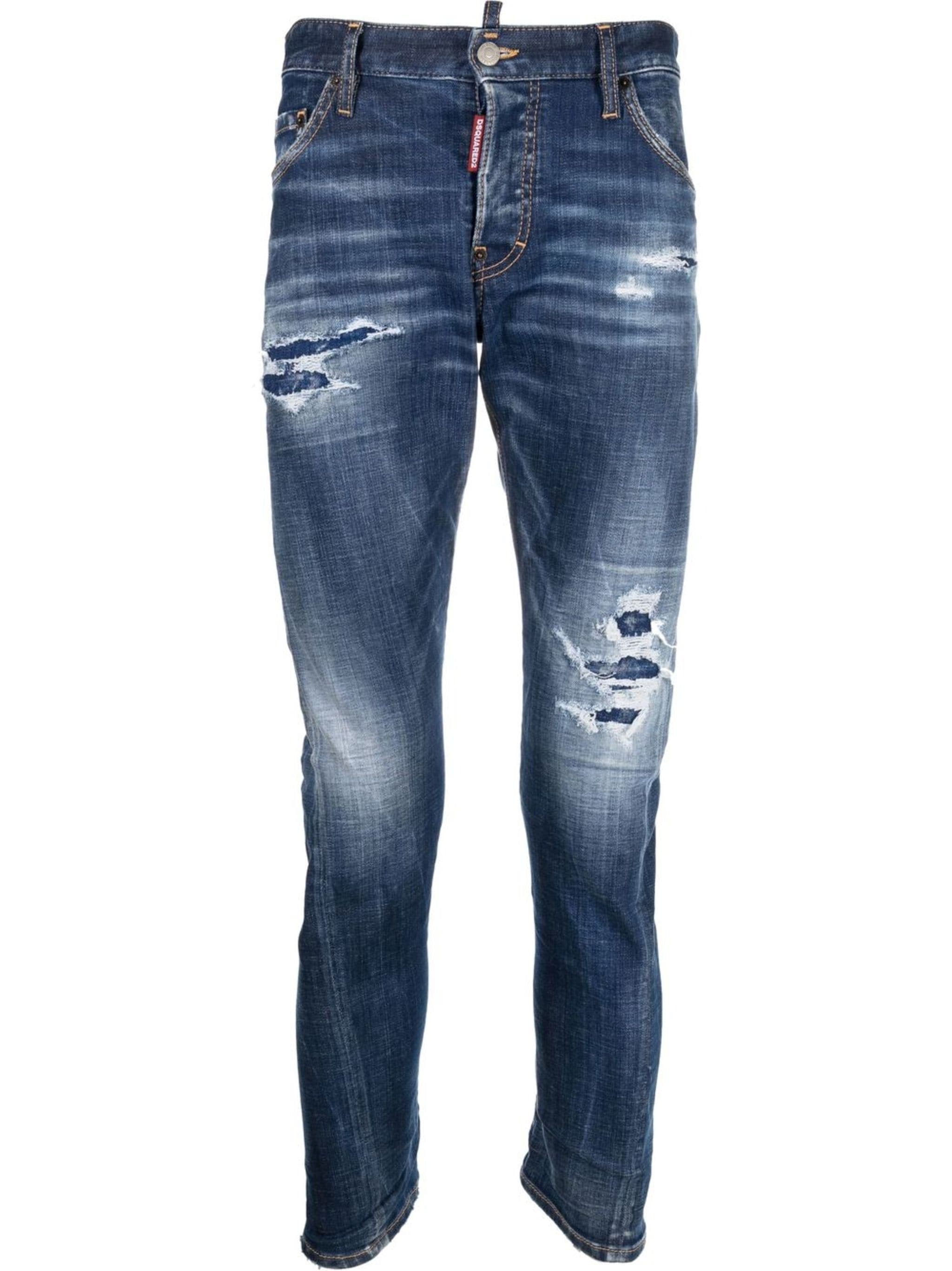 Dsquared2 1964 Patch Distressed Slim Jeans Blue - Blue / 28W (44)