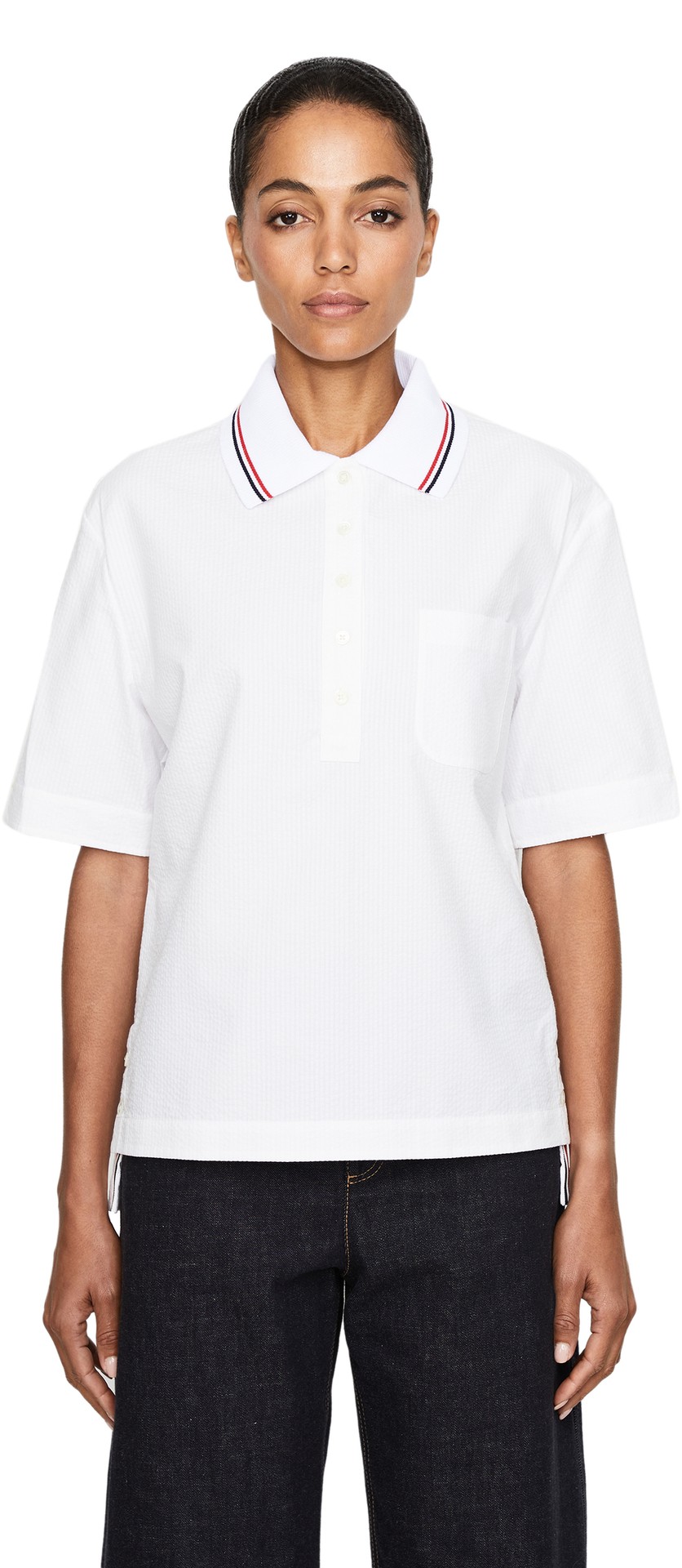 Baumwoll-Poloshirt Weiß