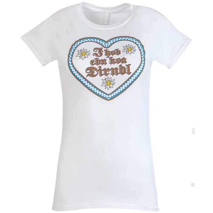 T-Shirt für Damen Dirndl Größe 38 weiß