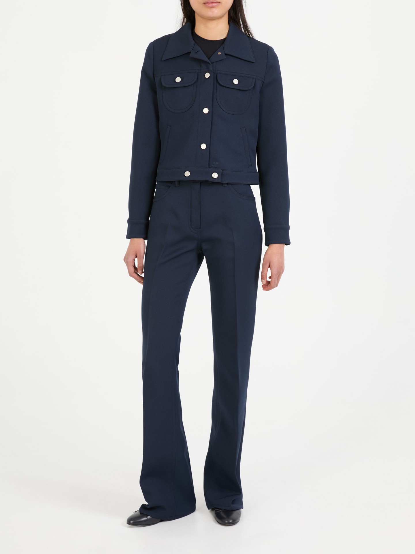 Bootcut Hose Marineblau