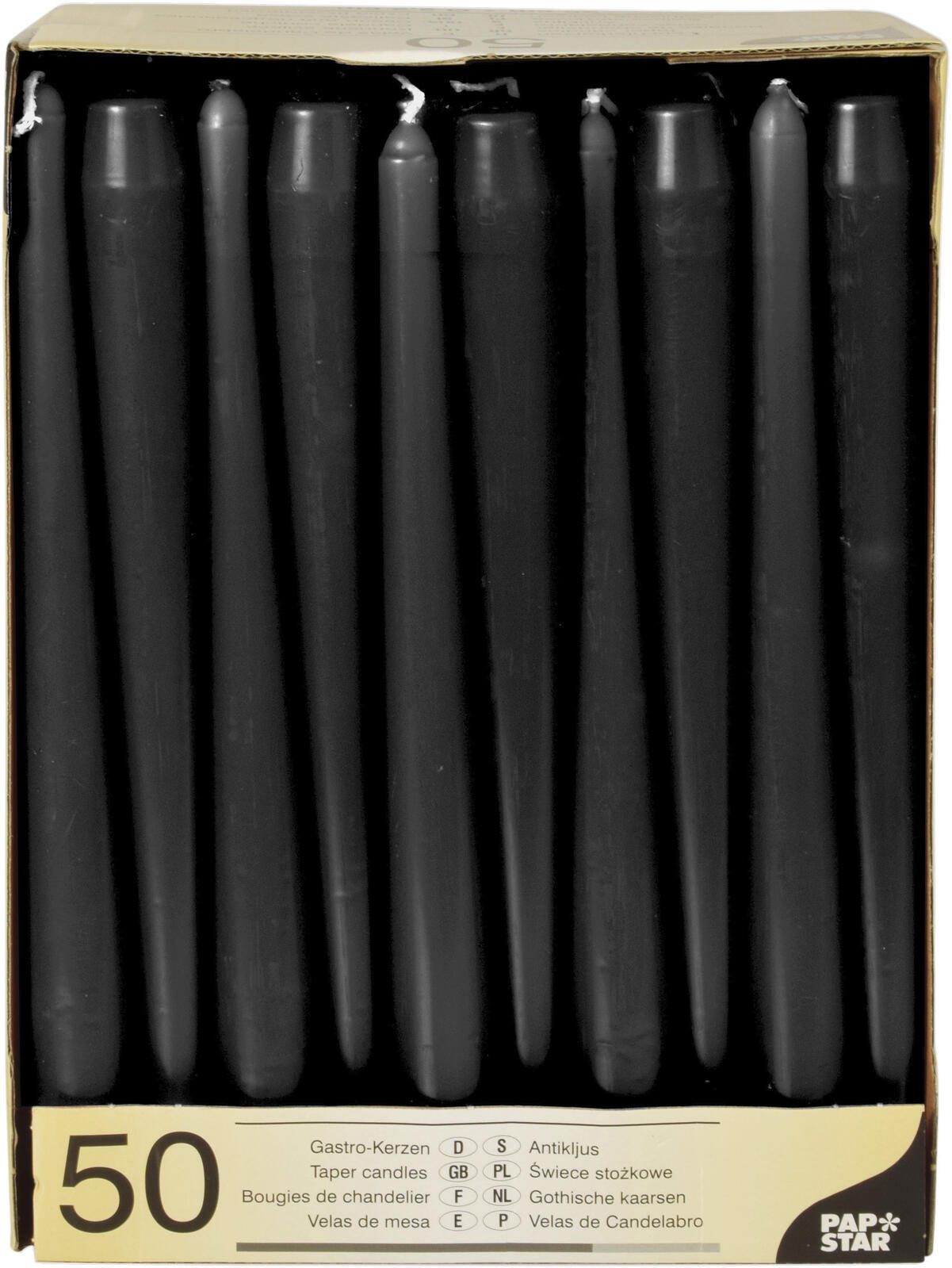 PAPSTAR Kerzen 25 cm schwarz