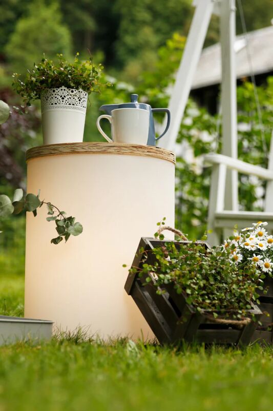 8 Seasons Design Dekoleuchte Shining Drum Solar inkl. Deckel