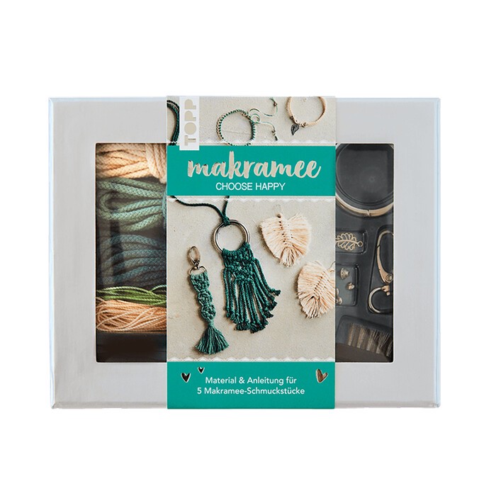 TOPP Makramee-Schmuckset Choose happy petrol/natur