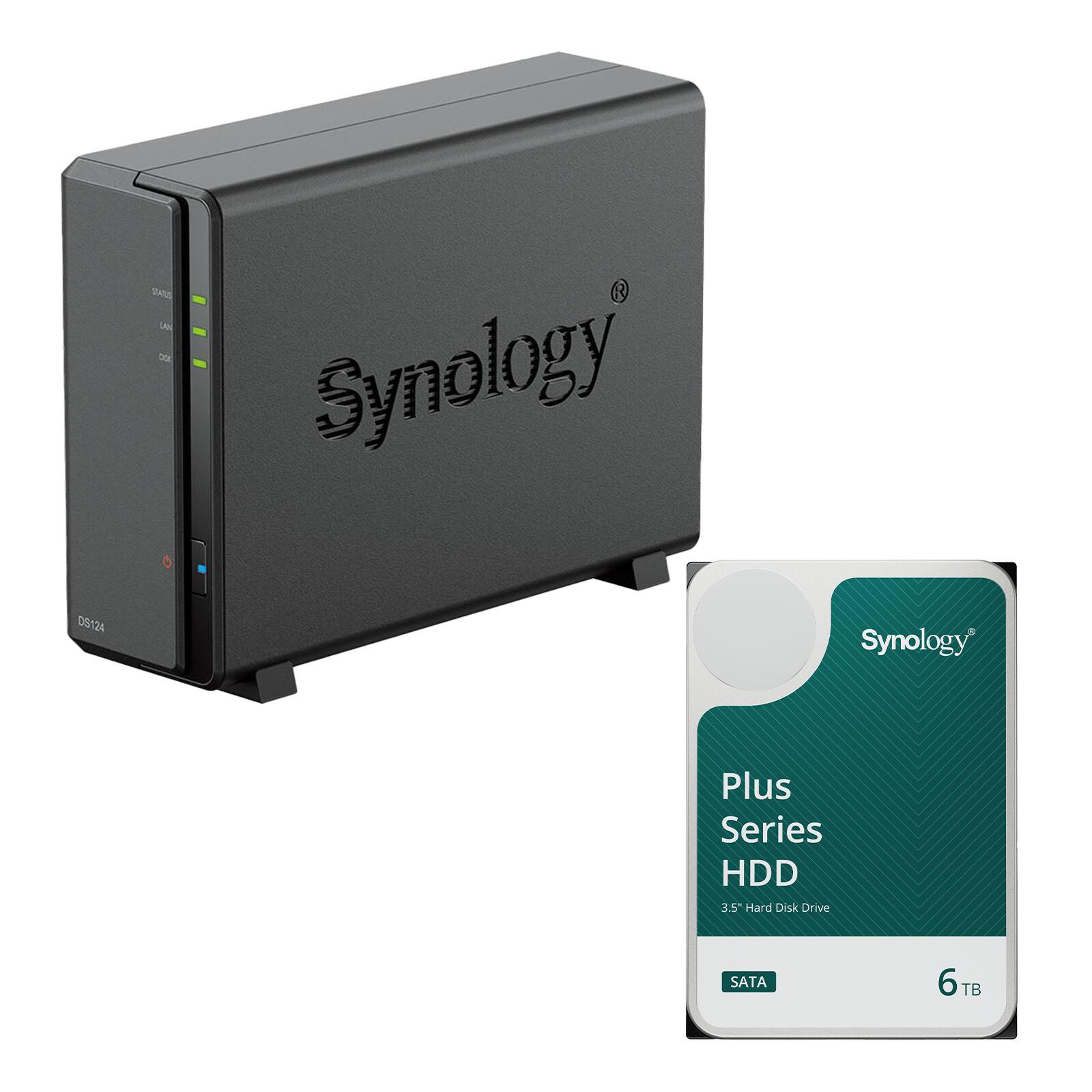 Synology DiskStation DS124 1 Einschub NAS-Server Leergehäuse + 1x Synology Plus 3.5