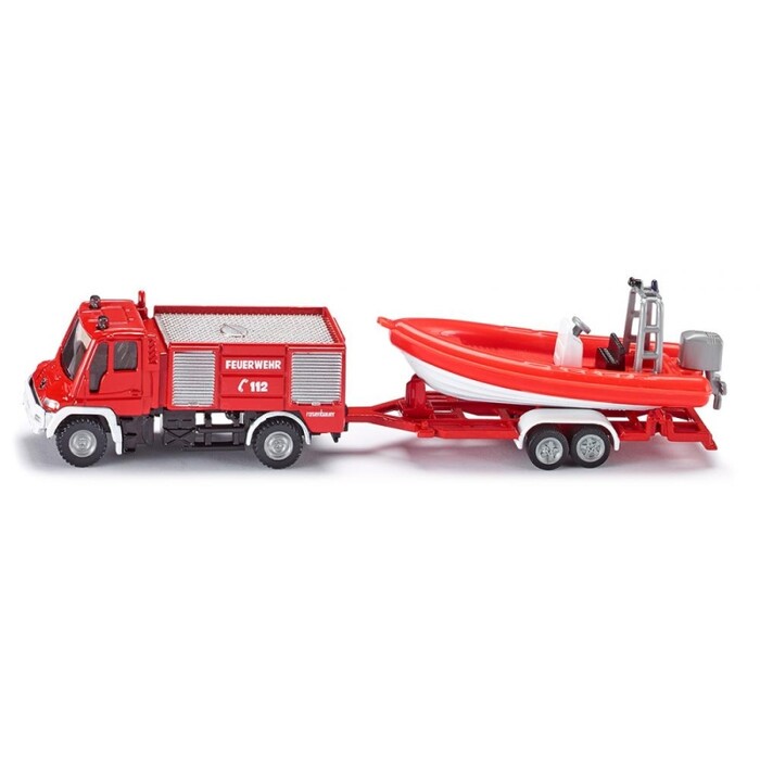 SIKU 1636 - Unimog Feuerwehr mit Boot