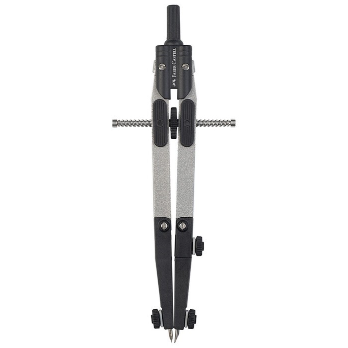 FABER-CASTELL Schnellverstellzirkel inkl. Adapter und Minen ultra silber