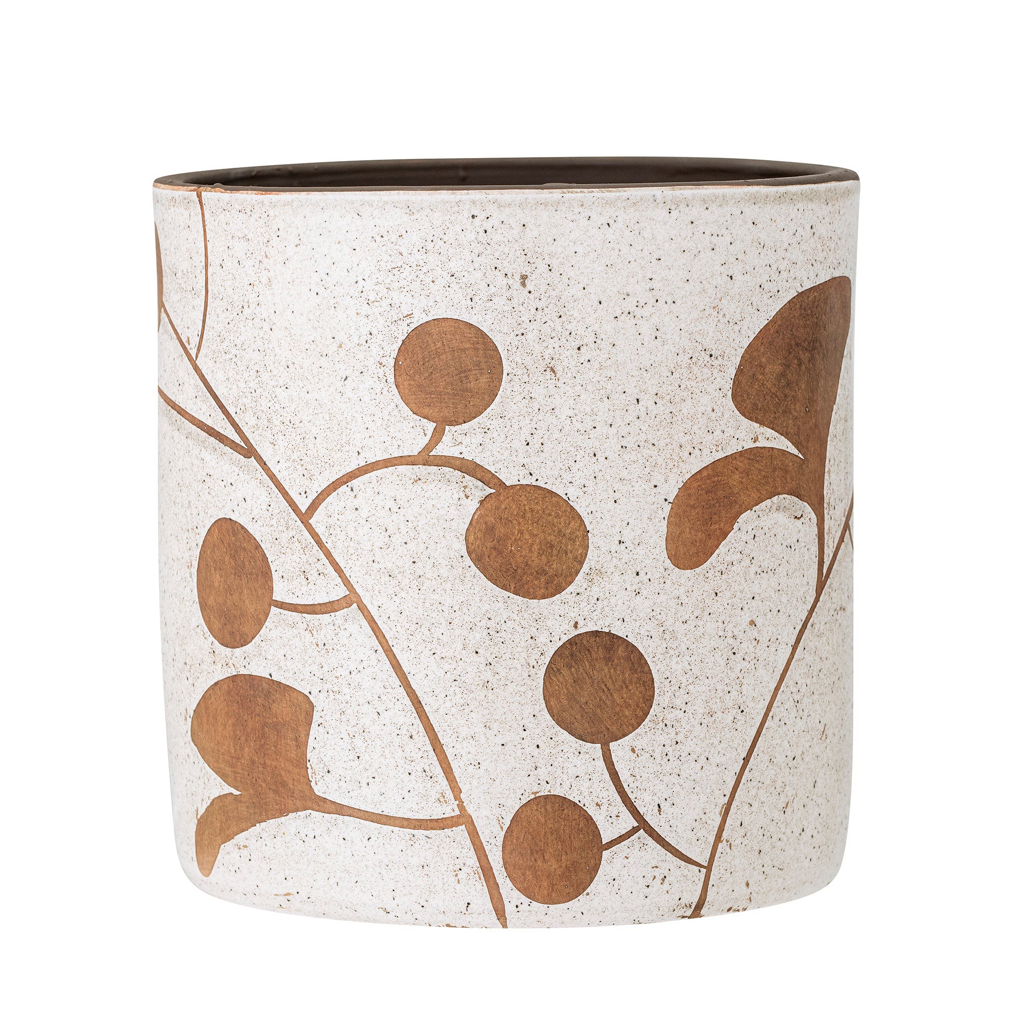 Bloomingville Blumentopf Terrakotta weiß Janis 20cm
