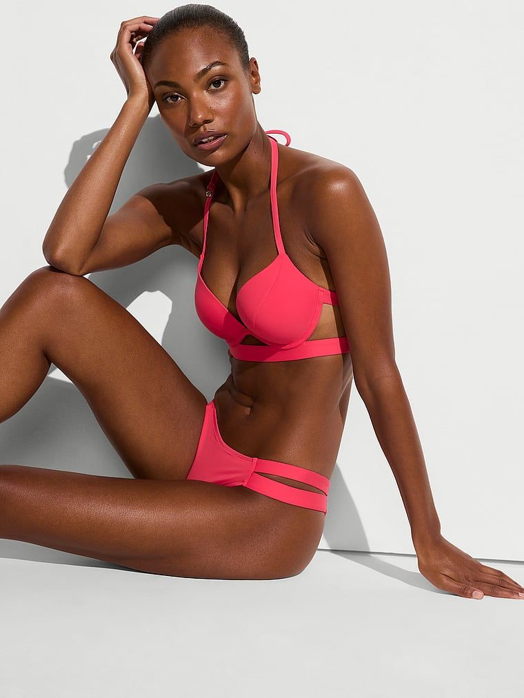 Victoria's Secret Swim Top de Bikini cu push-up și cu bandă VS Archives Essential