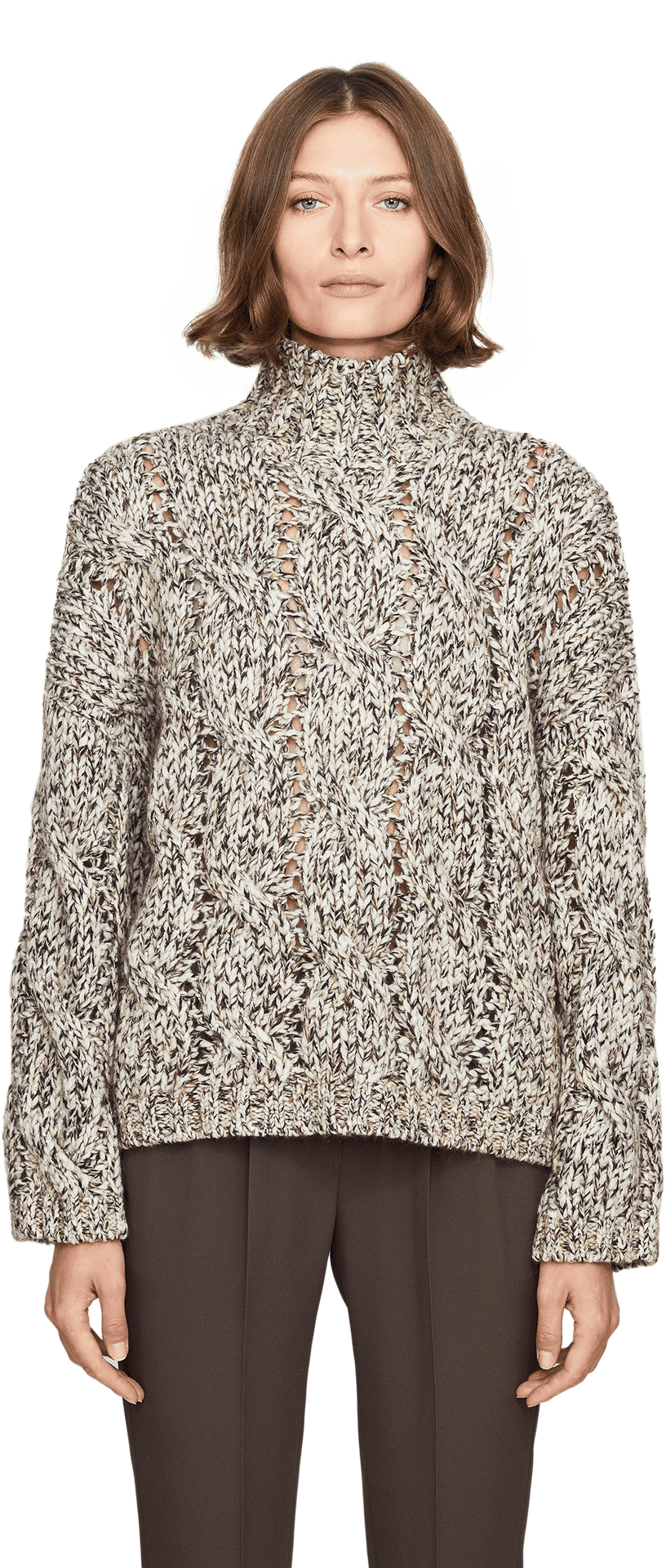 Rollkragenpullover Crème