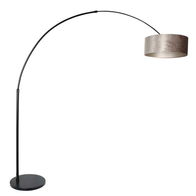 Steinhauer Bogenleuchte Sparkled Light schwarz verschiedene Variationen grau-silber (Velours)