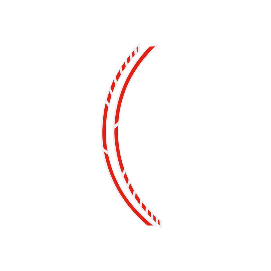 Foliatec PIN-Striping 'Racing' pour jantes Neon-Red - Largeur = 7mm: 14x 41cm