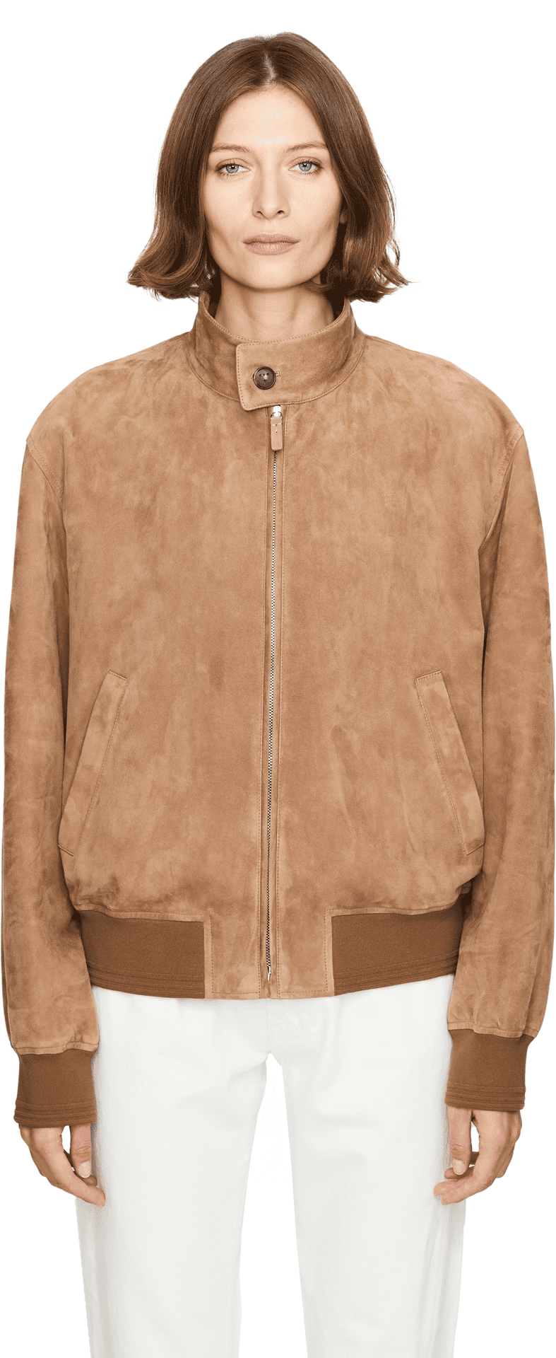 Bomberjacke aus aus Lammleder Braun