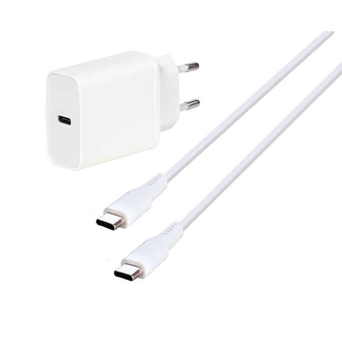 VIVANCO Schnellladegerät Power Delivery 3.0 inkl. USB-Type-C™ Kabel 18 W weiß