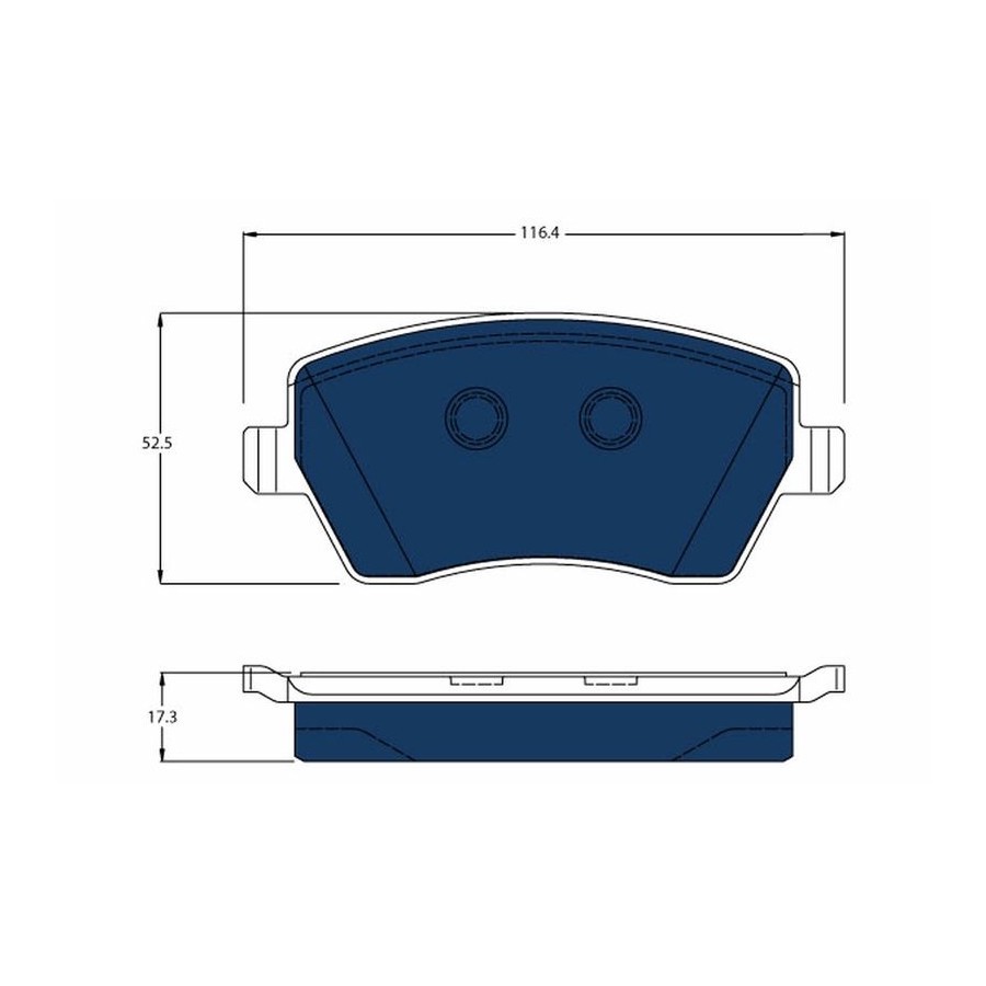Kit de plaquettes de frein, frein à disque ELECTRIC BLUE GDB3332BTE TRW