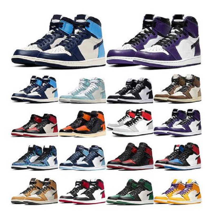 Basketball shoes 1s top Obsidian UNC Fearless PHANTOM TURBO GREEN 1 Backboard PHANTOM GYM RED sport sneaker trainer size 36-47